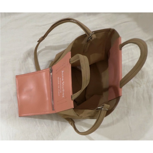 Acne Studios Tan and Pink Tote Bag - Picture 7 of 10